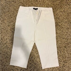 I N C White Cropped Pants